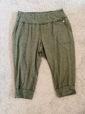 Lane Bryant Olive Green Capri Joggers Size 18/20